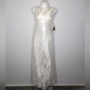 NWT Vintage Jessica McClintock Gunne Sax Millennium 2000 Y2K White Satin Set 7